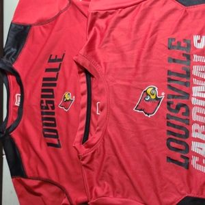 2 Boy's Louisville Cardinals T-shirts, Large.